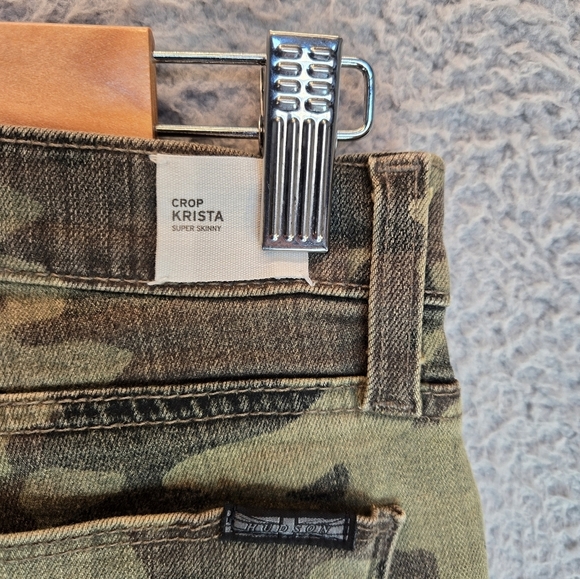 Hudson Crop Krista Womens Sz 27 Camo Super Skinny Stretch Low Rise Jeans - Picture 12 of 14